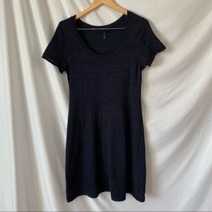 Lane Bryant Navy Blue Stretch Midi Dress Sz 10/12